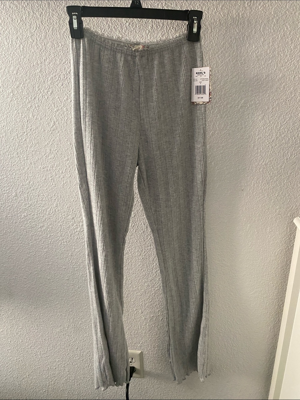 Pink Republic Gray Ribbed Knit Lounge Pants